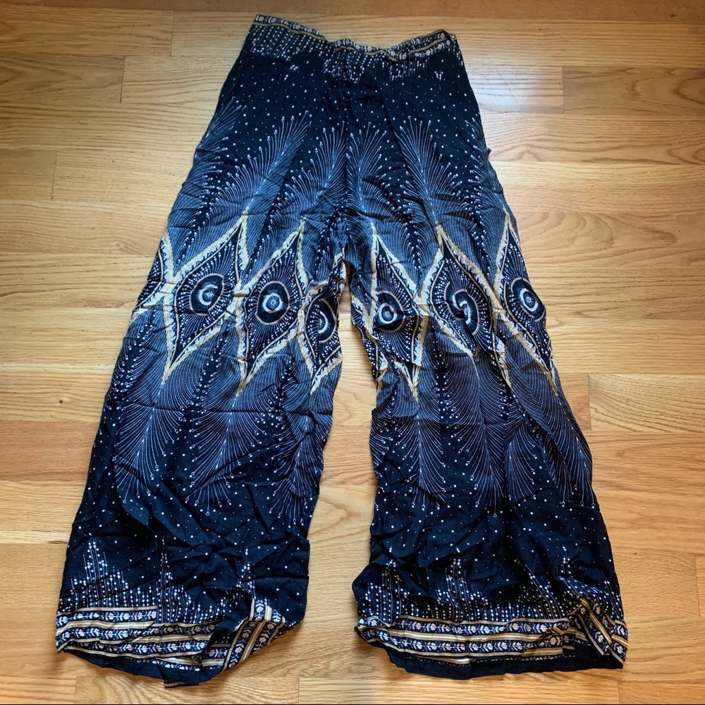 Blue Floral Harem Pants